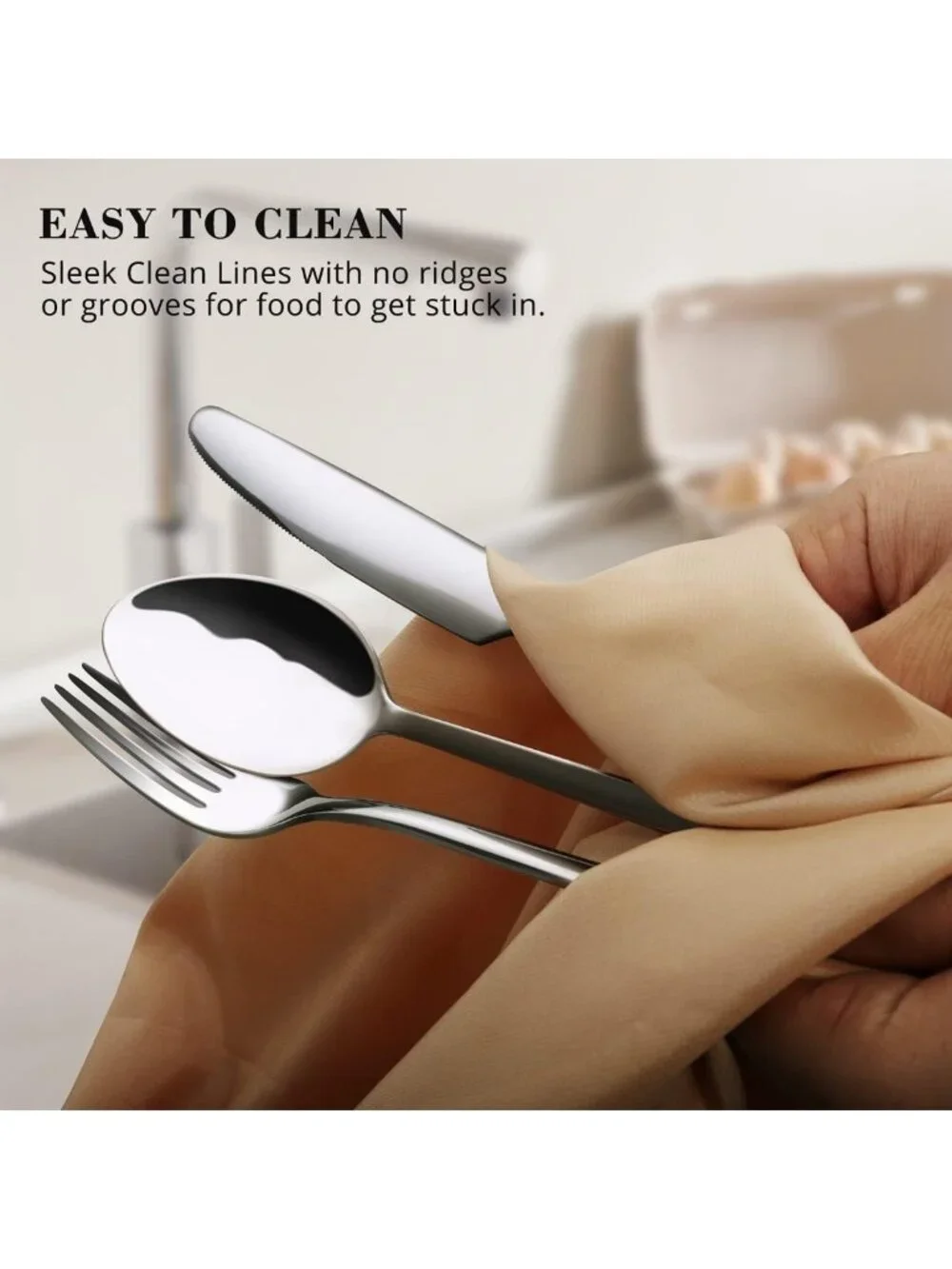 10-Piece Stainless Steel Silverware Set for 2 | Dishwasher Safe Flatware Cutlery